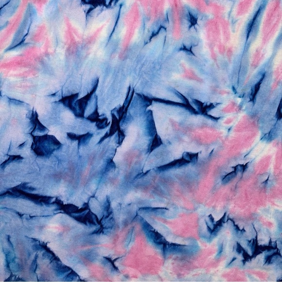 Vtg Next Exit Tie Dye S/S Tee Shirt One Size Single Stitch White Pink Blue 90s - Picture 8 of 9